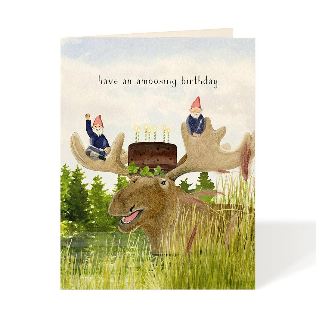 Amoosing Birthday - Birthday Greeting Card