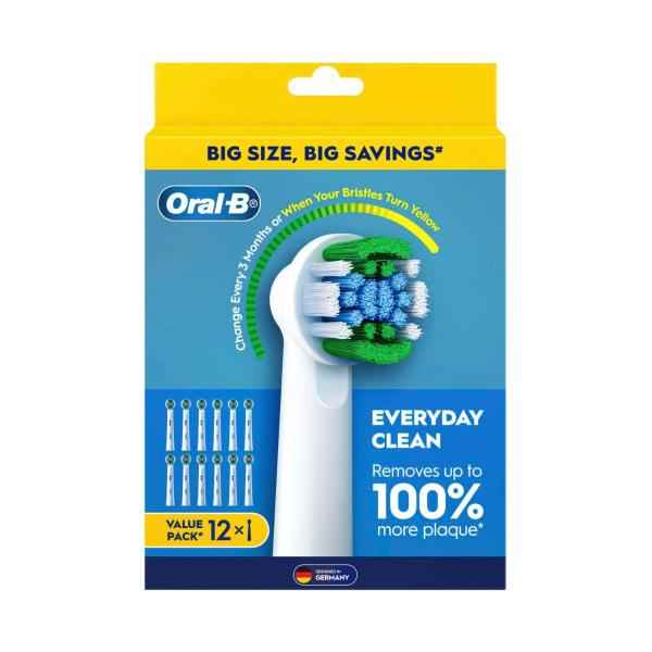 *ORAL B EVERYDAY CLEAN REFILL BRUSH HEADS 12 PACK