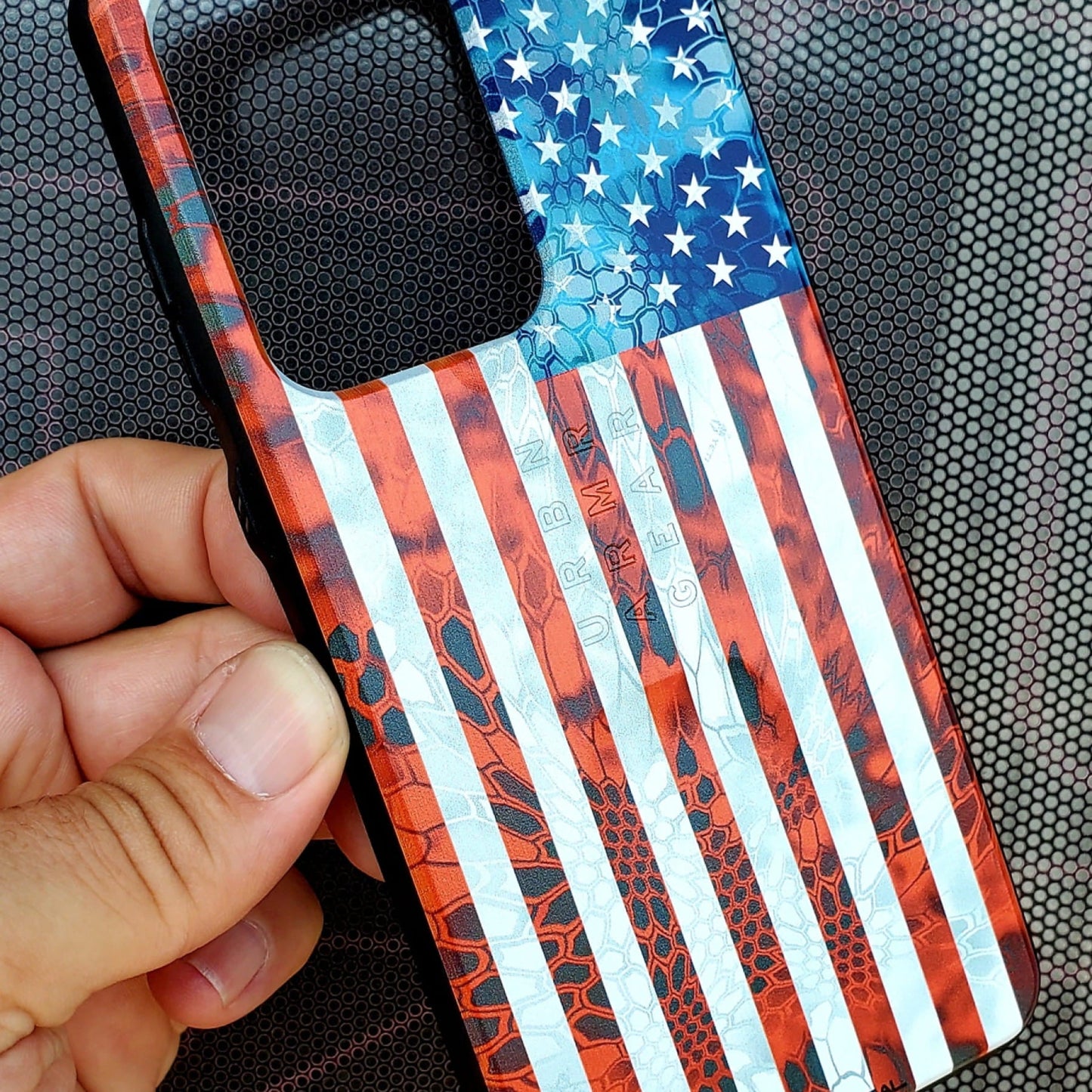 Kryptek Camouflaged US Flag Custom Printed Case Design for Apple, Samsung, Google & Motorola Phone Models