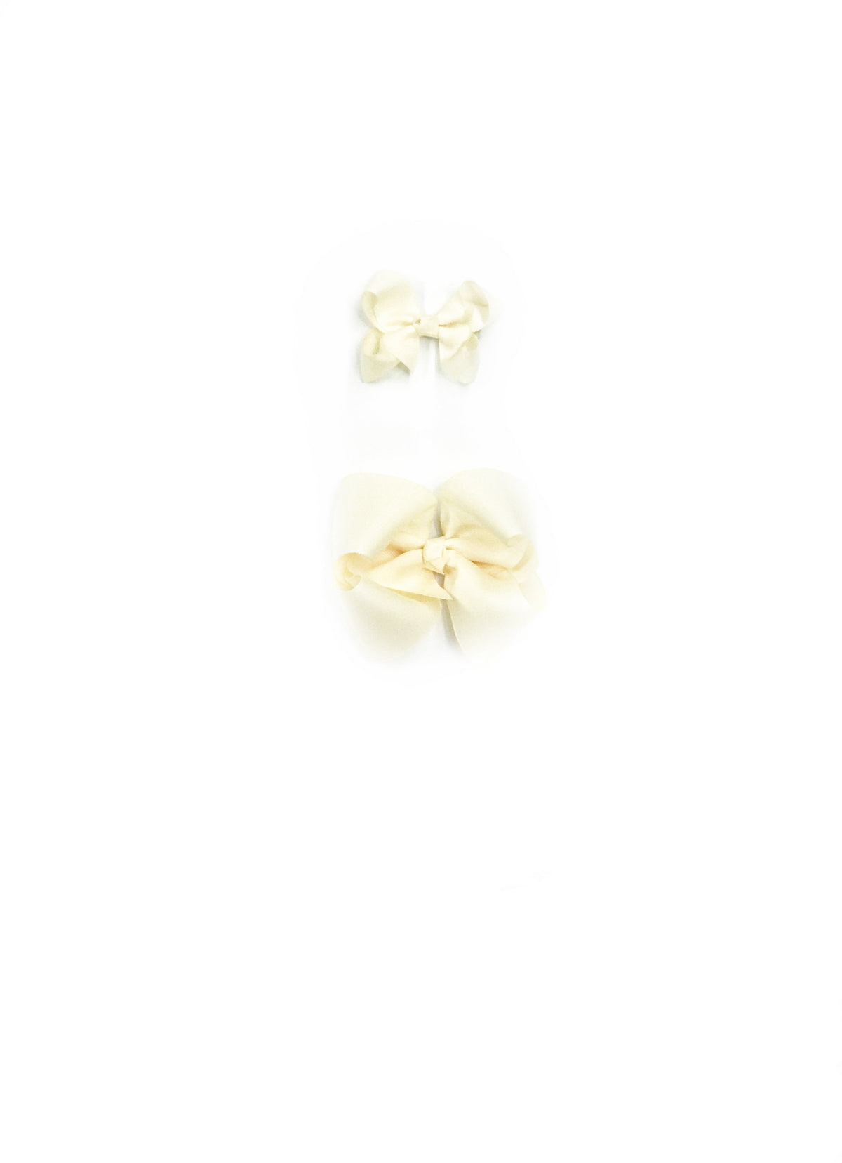 Cream Hair Bows - Choose Size (3â-8â)
