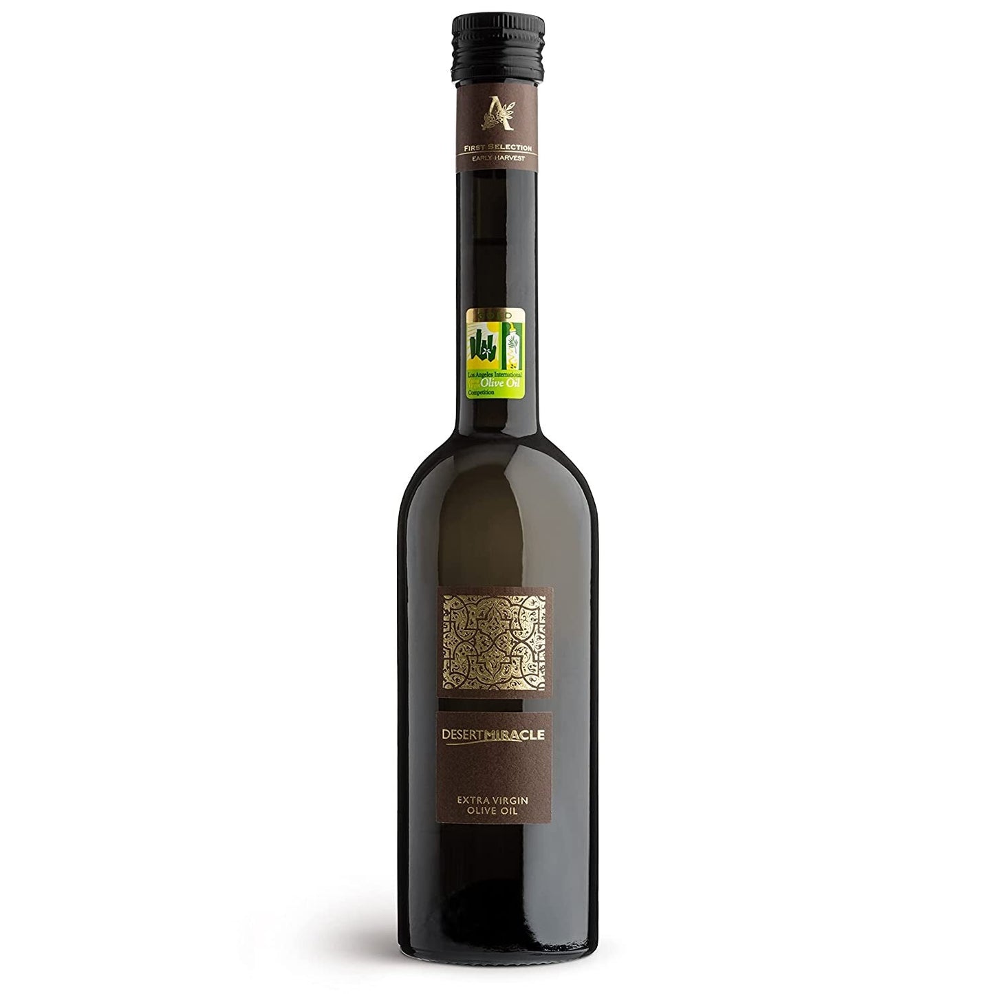 Atlas Olive Oils Usa Inc DeSeRT MIRACLe Organic extra Virgin Olive Oil Glass bottle 500ML - 17 OZ 6 Pack