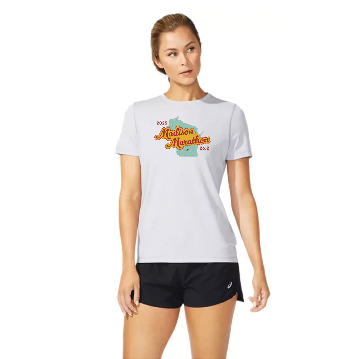 2025 Madison Marathon - ASICS Women's Ready Set Short Sleeve Tee Grey (2012b469) (MM-02)
