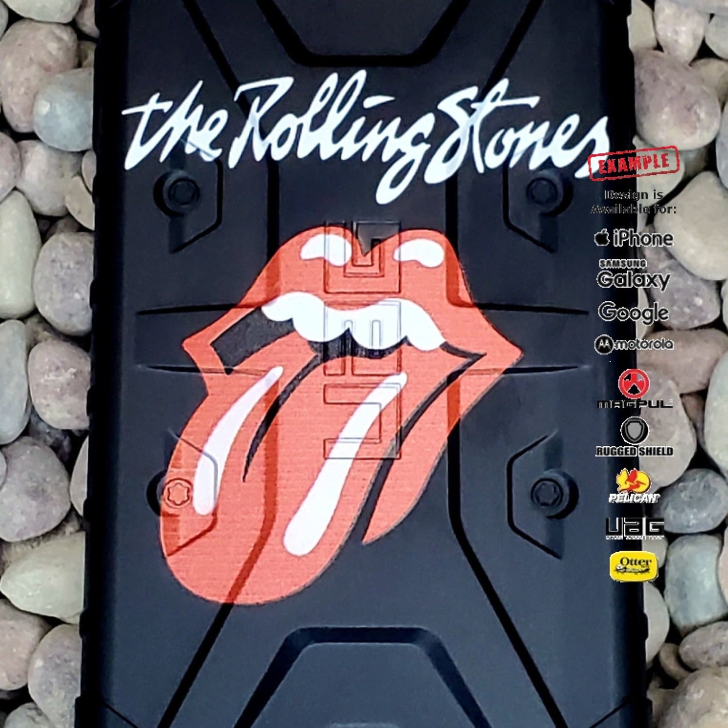 CLEARANCE - Custom Printed Apple iPhone 7/8 Rolling Stones Design on UAG Pathfinder Case Black