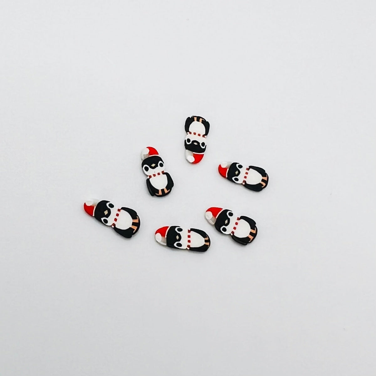 Candy - Shaped Like Penguin - 6 Pieces - Polymer Clay - 1/12 Scale Dollhouse Miniature