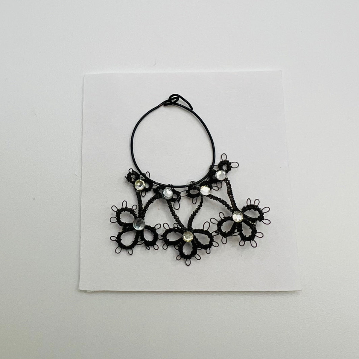 Tatting - Black Necklace - 1/12 Scale Dollhouse Miniature