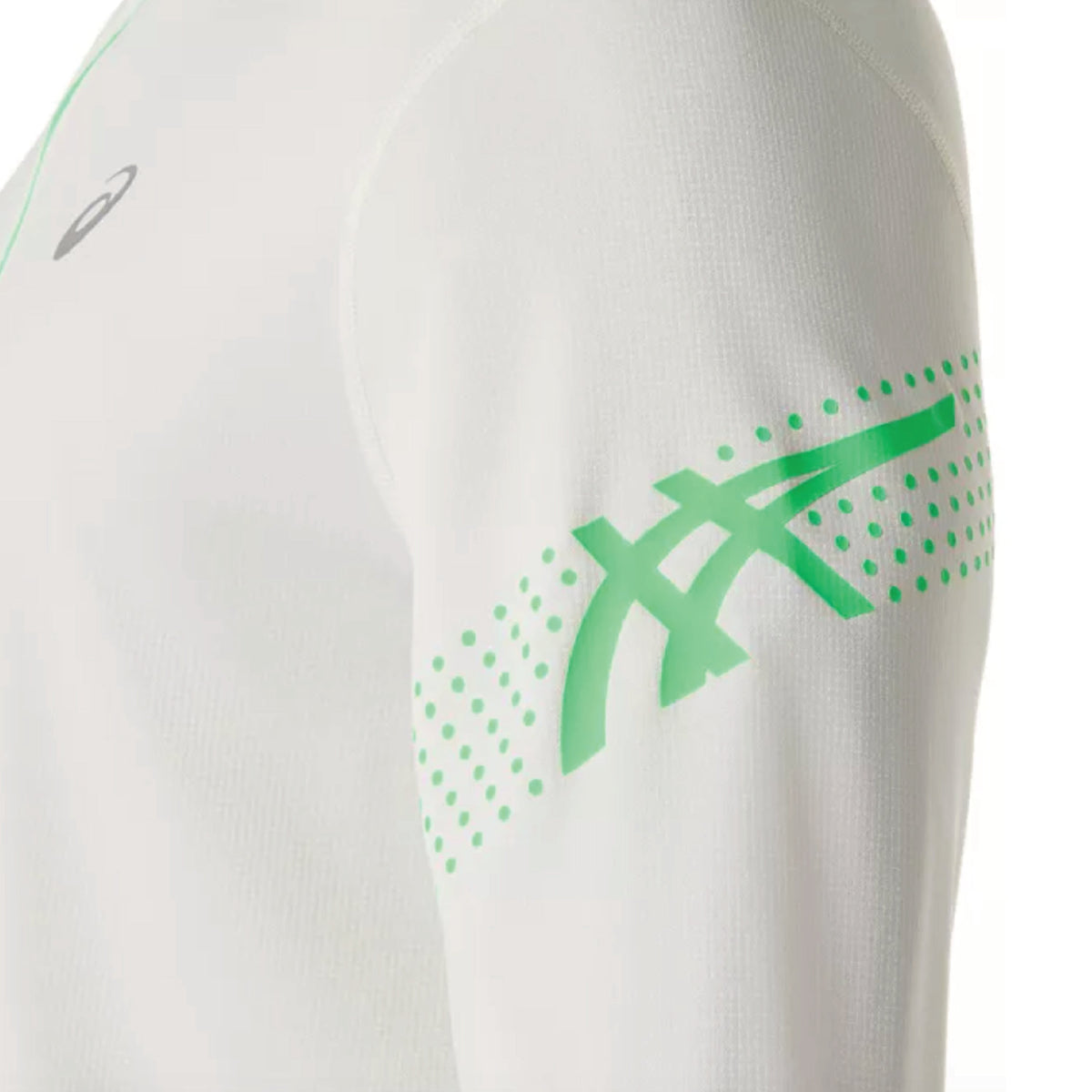 2026 Los Angeles Charity Half Marathon FINISHER - ASICS Men's Icon Long Sleeve 1/2 Zip Cream/Vital Green (2011D459) (LA26-40)