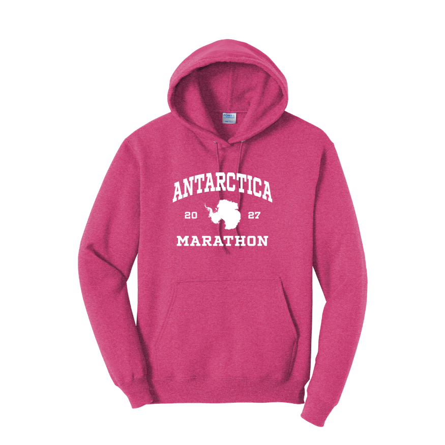 Antarctica Marathon 2027 - Unisex Fleece Pullover Hooded Sweatshirt (PC78H)