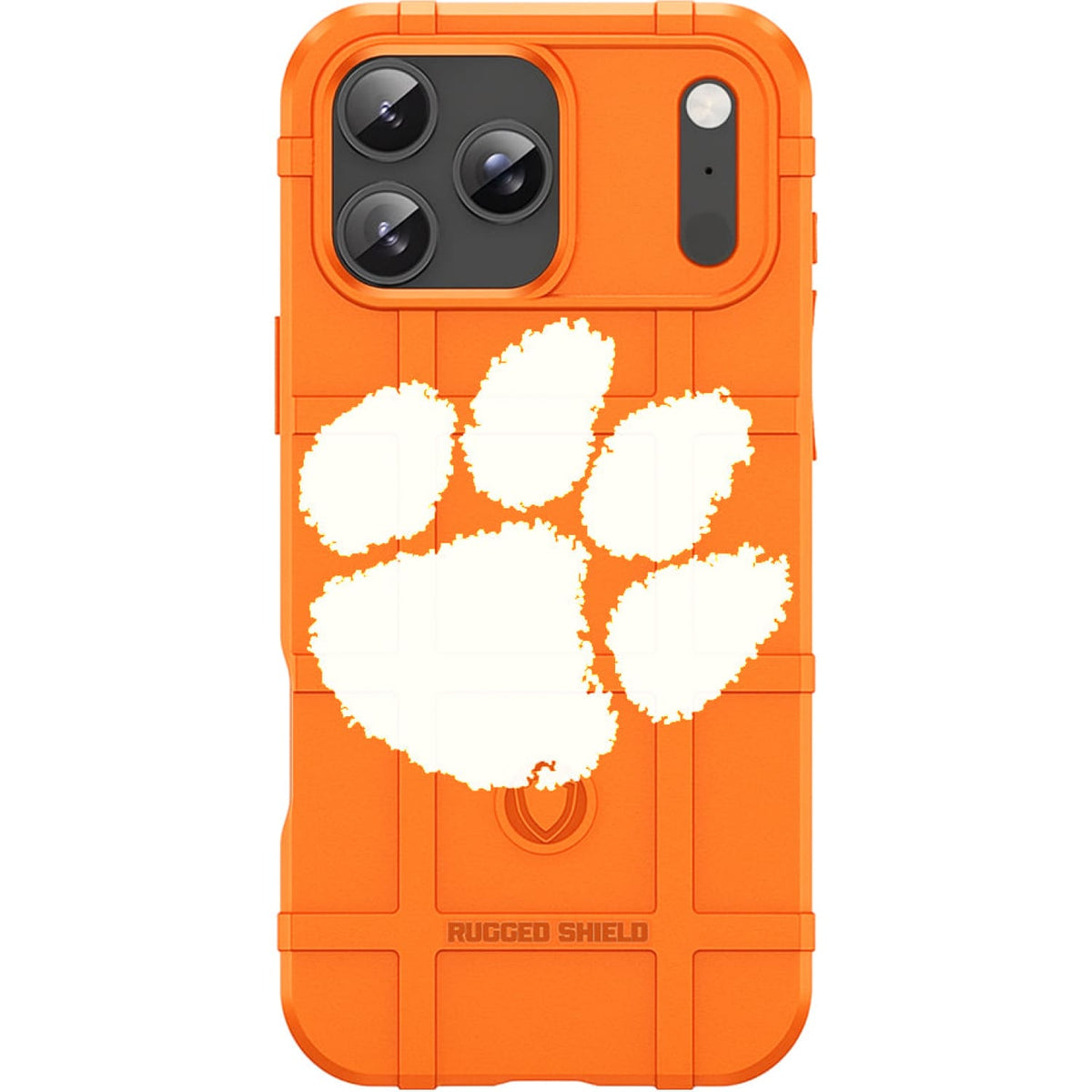 Orange Rugged Shield TPU Case with MagSafe Ring - Tiger Paw Design for iPhone 17 Pro & 17 Pro Max phone models