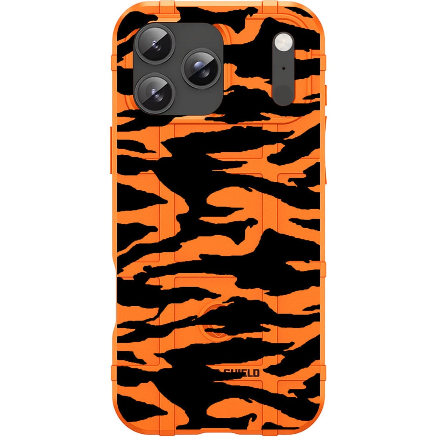 Orange Rugged Shield TPU Case with MagSafe Ring - Bengal Tiger Design for iPhone 17 Pro & 17 Pro Max phone models