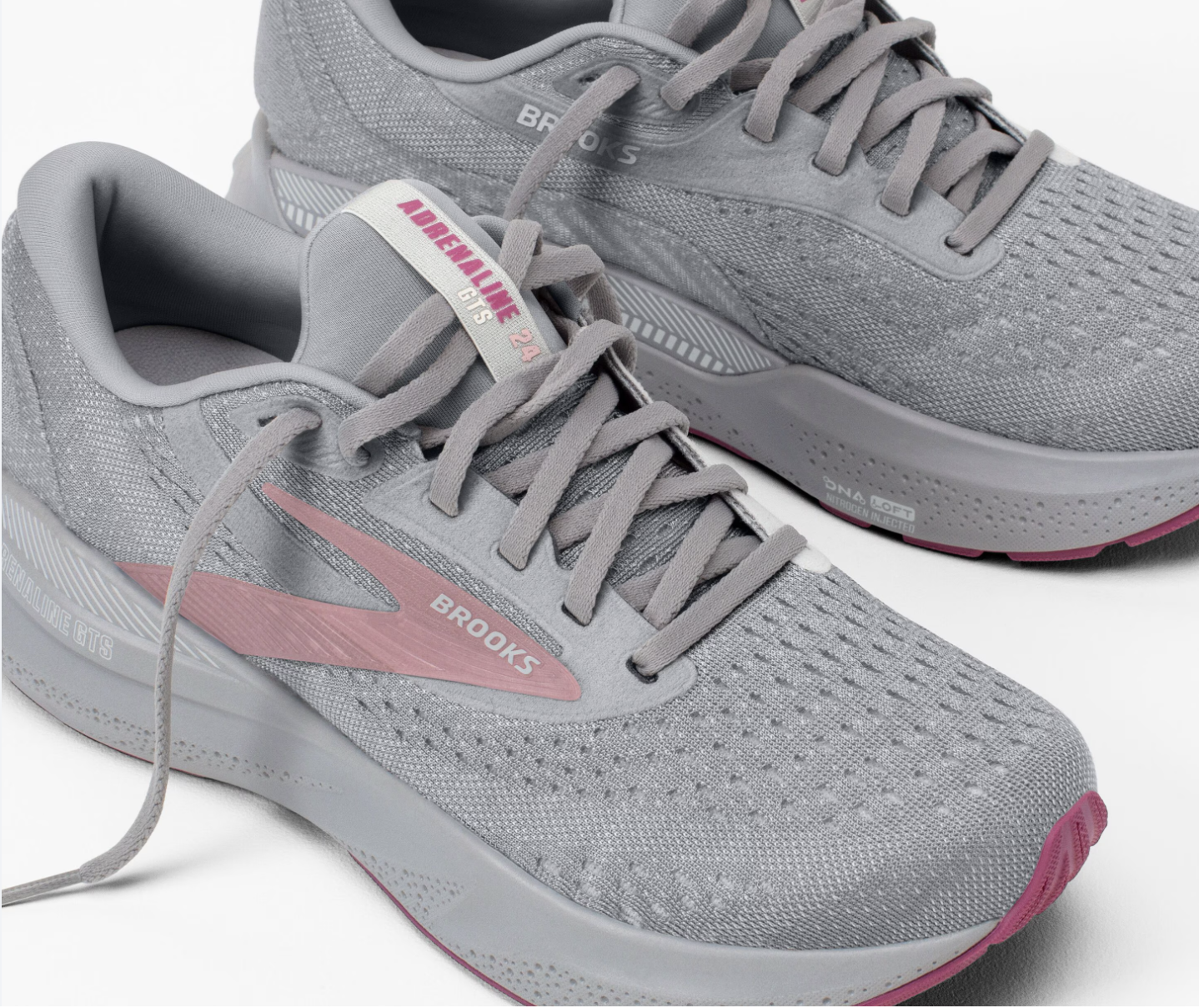 Brooks Womens Adrenaline GTS 24 Wide - Alloy/White/Zephyr (1204261D019)