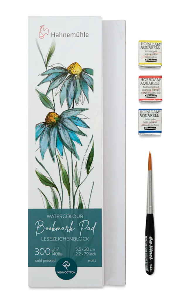 Hahnemuhle BOOKMARK PAD Schminke/DaVinci Brush PAINTING SET