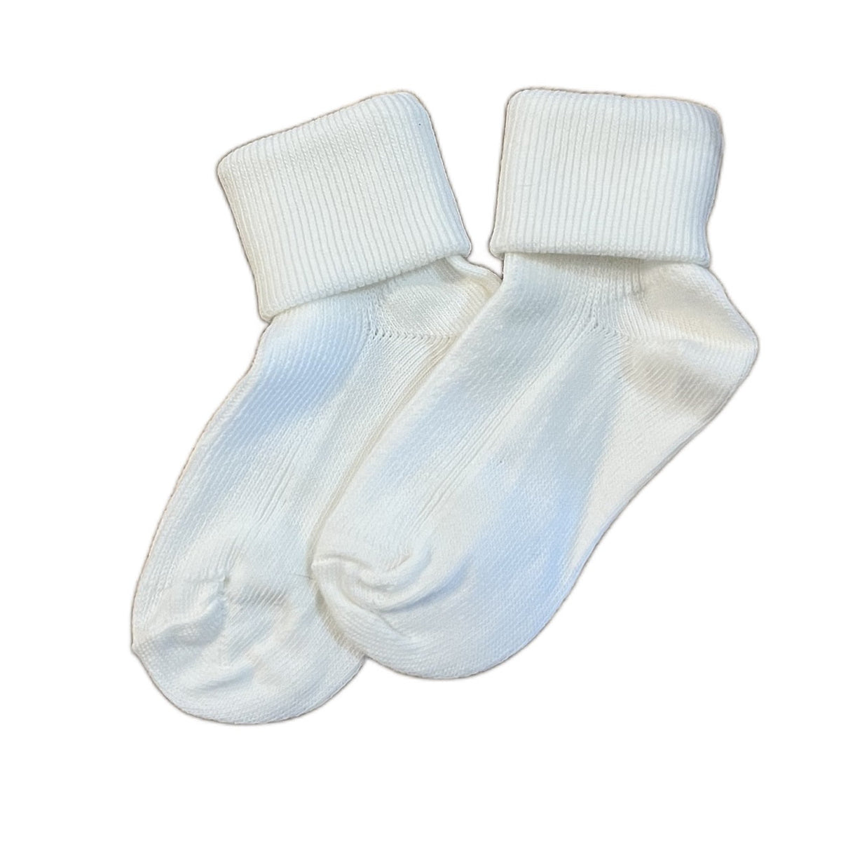Babies Turn Up Ribbed Socks - Cream