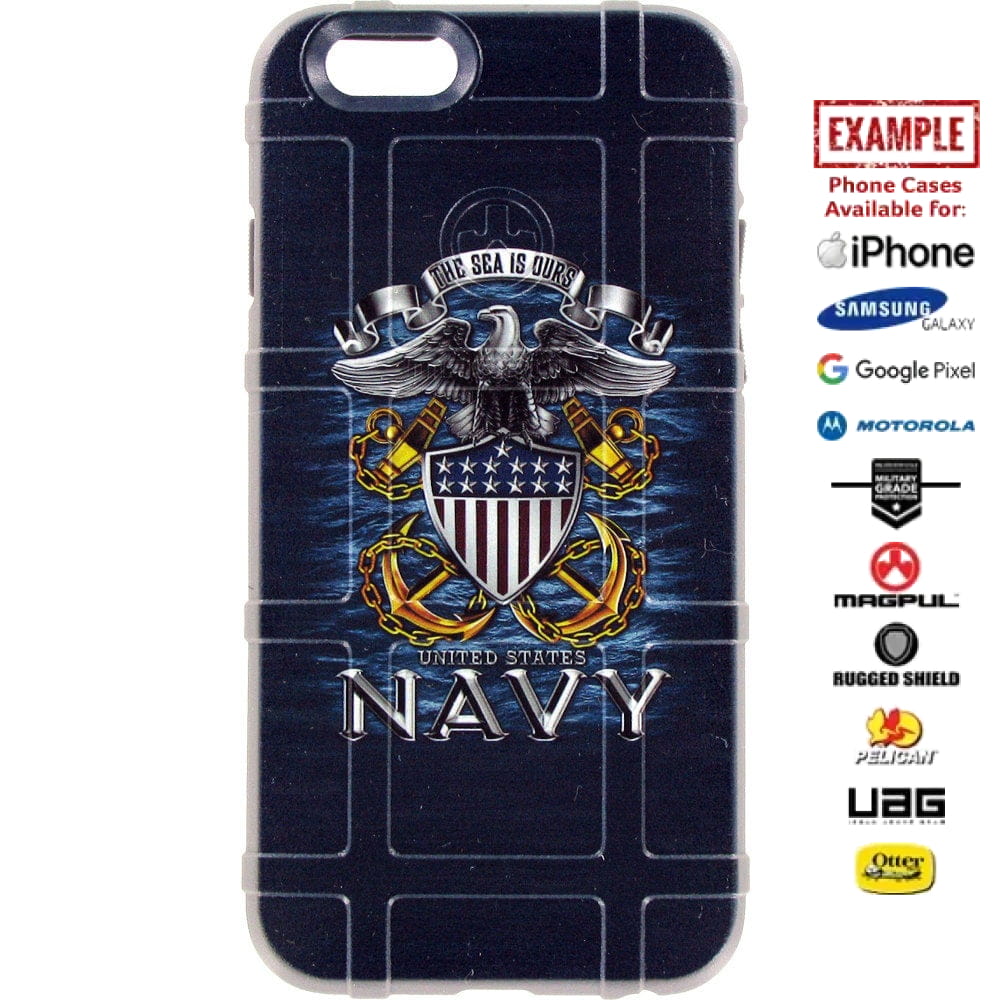 US Navy "The Sea is Ours." Custom Printed Case Design for Apple, Samsung, Google & Motorola Phone Models