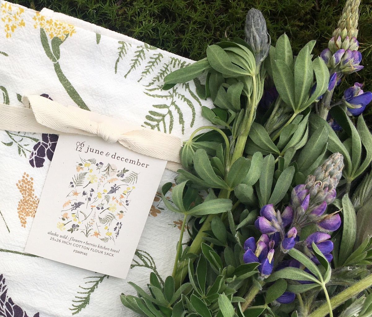 Alaska Wild: Flowers + Berries Kitchen Towel