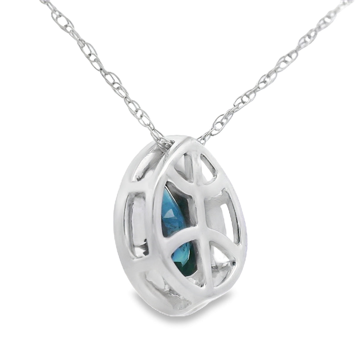 .54ct Sapphire Diamond Fashion Pendants 10KT White Gold