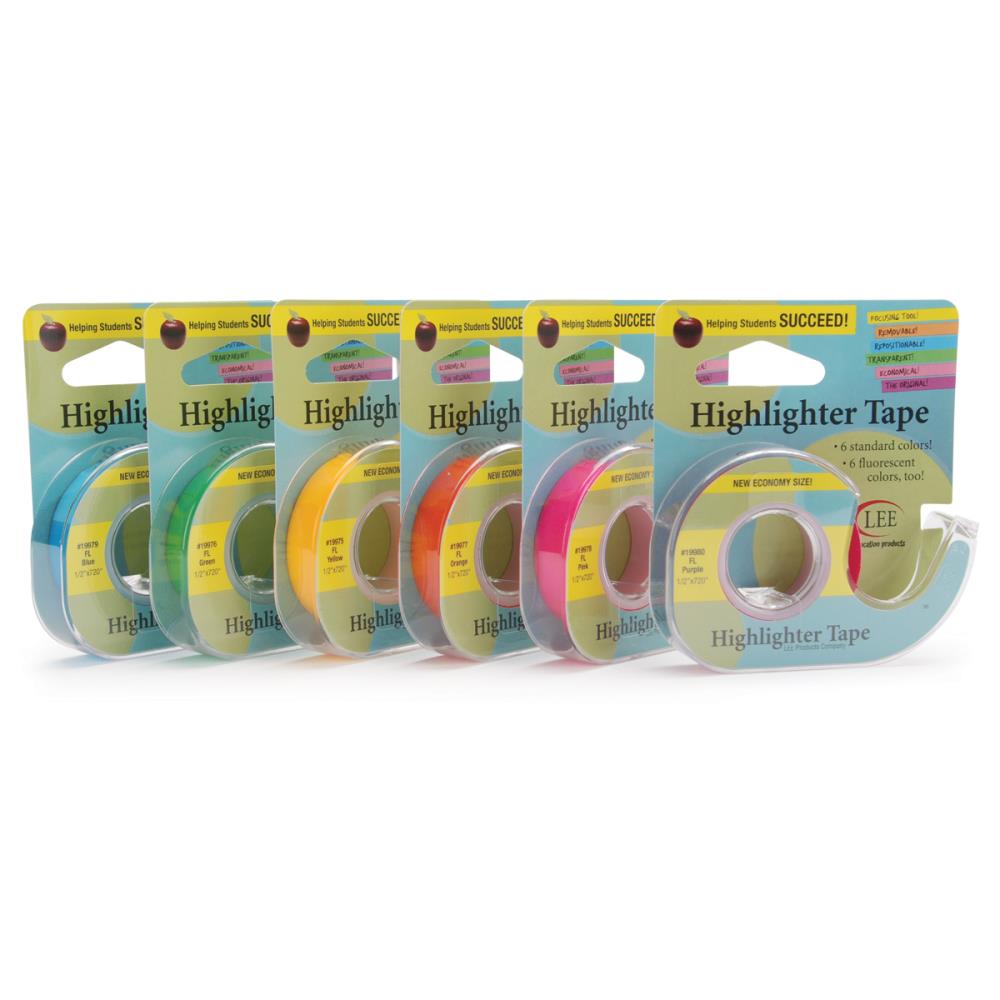 Fluorescent Highlighter Tape .5"X720"