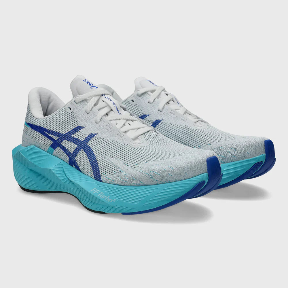 ASICS Men's NOVABLAST 6 - WHITE/ENERGY AQUA