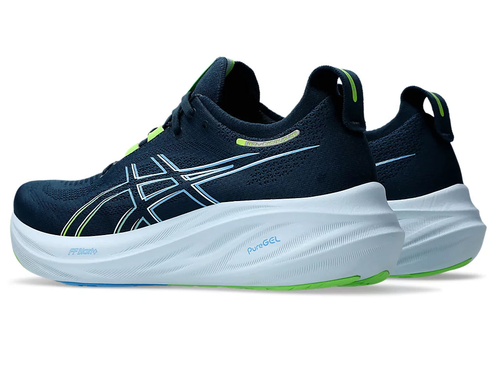 Asics Mens Gel Nimbus 26 - French Blue/Electric Lime (1011B794-400)