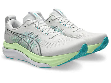 ASICS Men's GEL-KAYANO 33 - WHITE/ENERGY AQUA