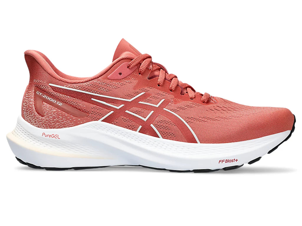 Asics Womens GT-2000 12- Light Granite/ Brisket Red (1012B506-600)