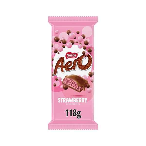 Aero Strawberry Block Chocolate