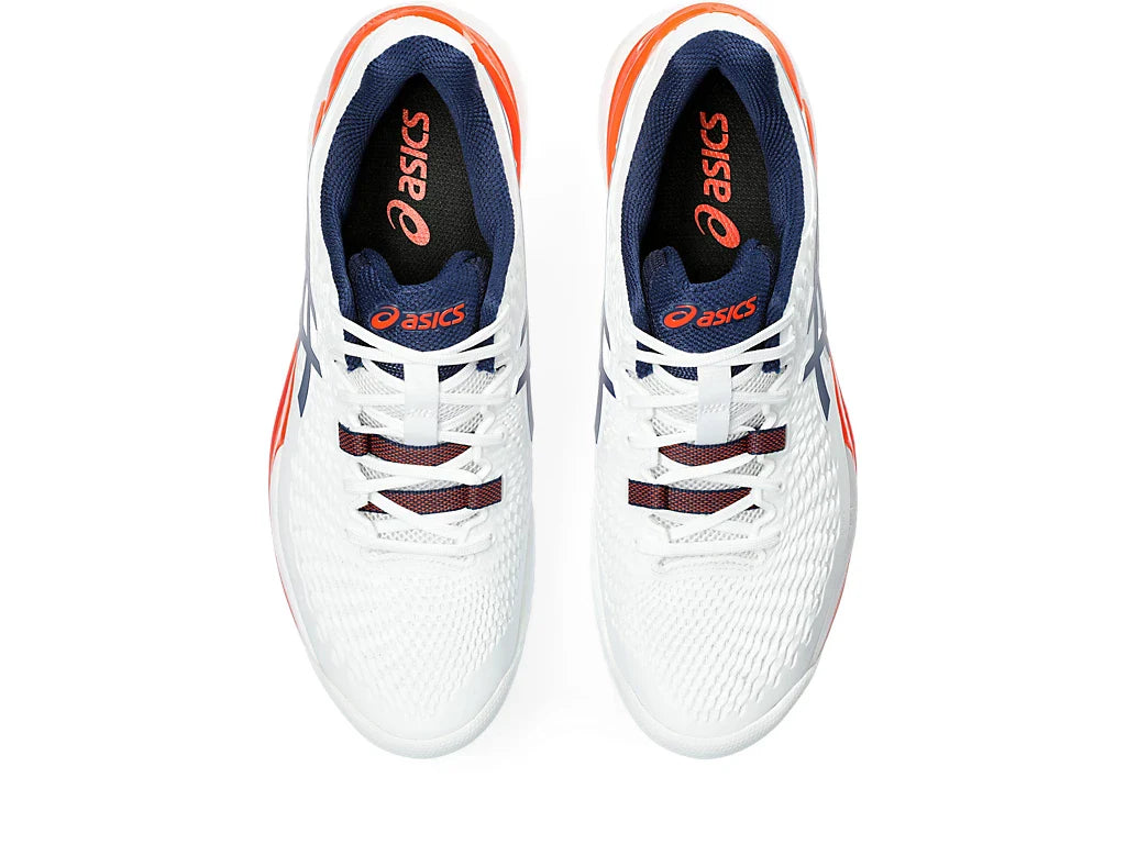 Asics Mens Gel Resolution 9 Wide-White/Blue Expanse (1041A376-102)