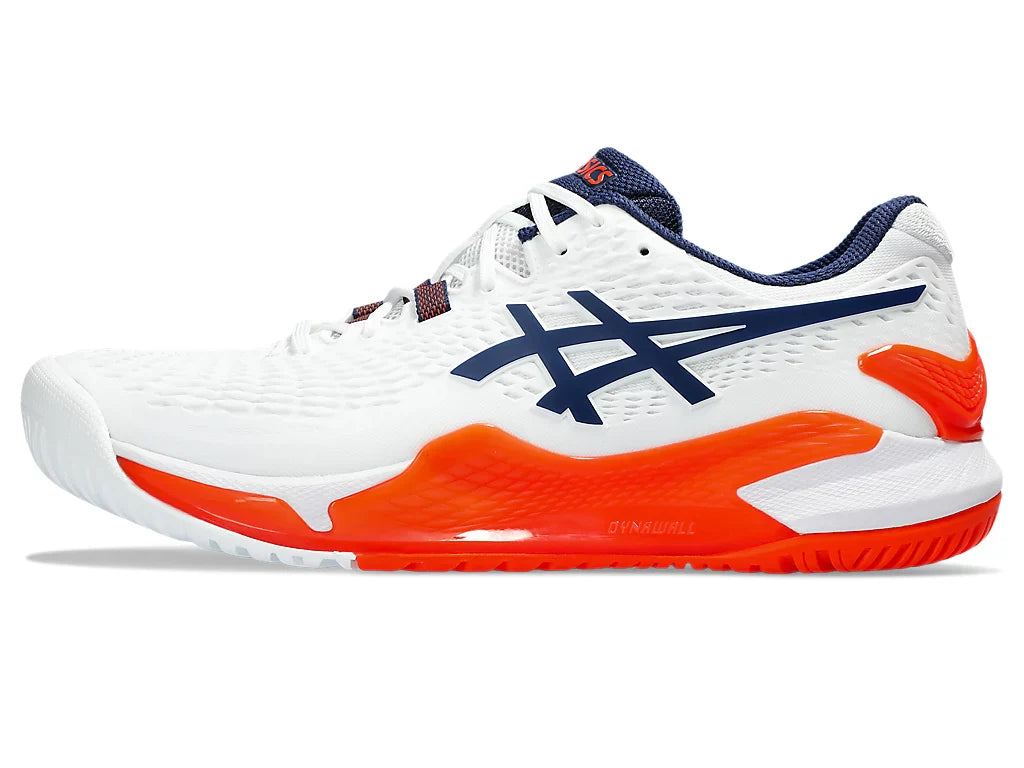 Asics Mens Gel Resolution 9 Wide-White/Blue Expanse (1041A376-102)