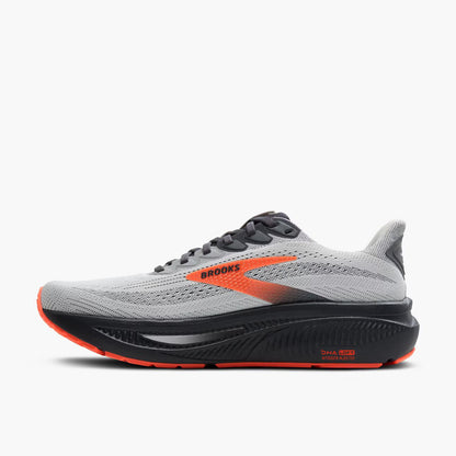 Brooks Men's Ghost 17 (Extra Wide) - Oyster Mushroom/Orange/Ebony