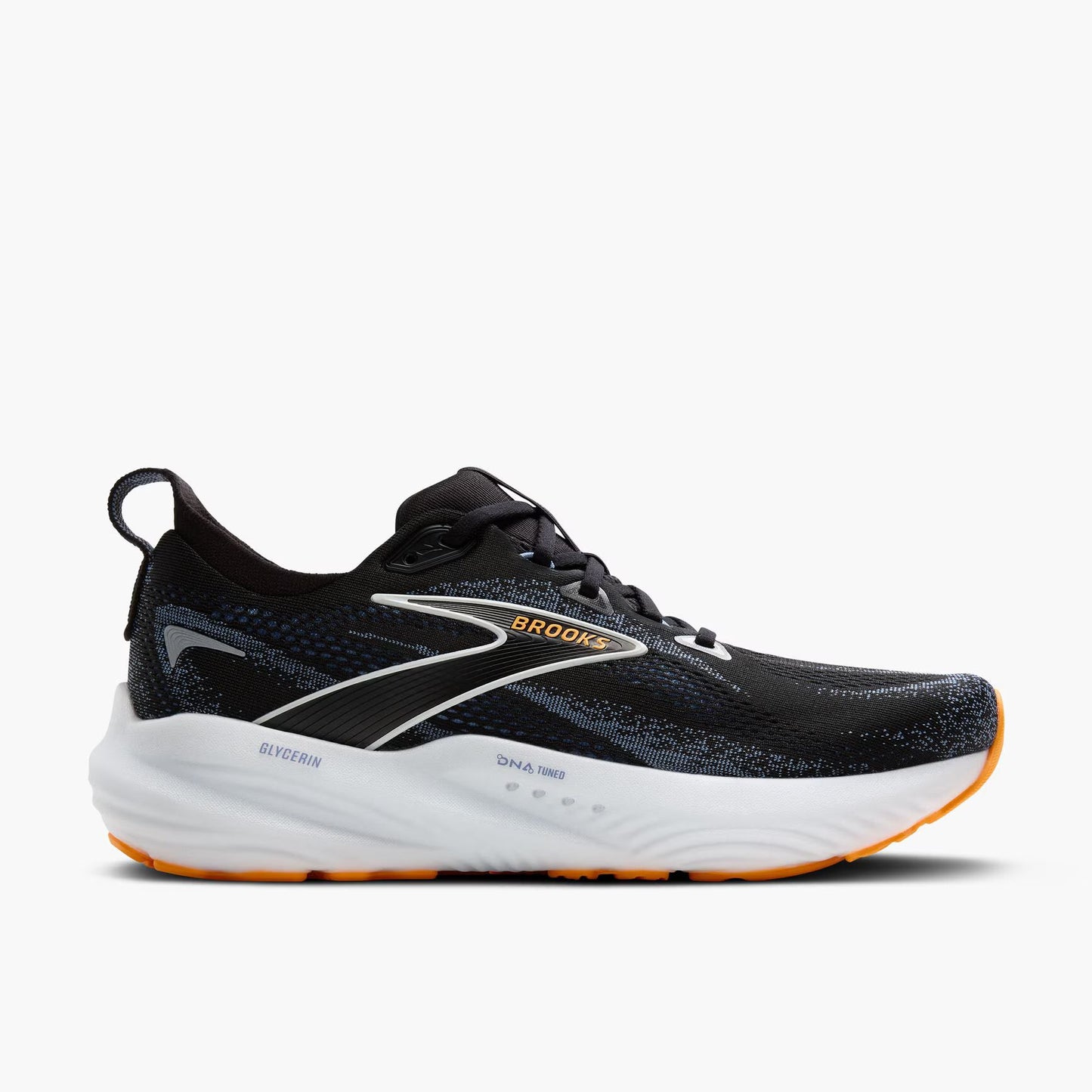 Brooks Men's Glycerin 22 (2E Wide) - Black/Country Blue/Orange Pop