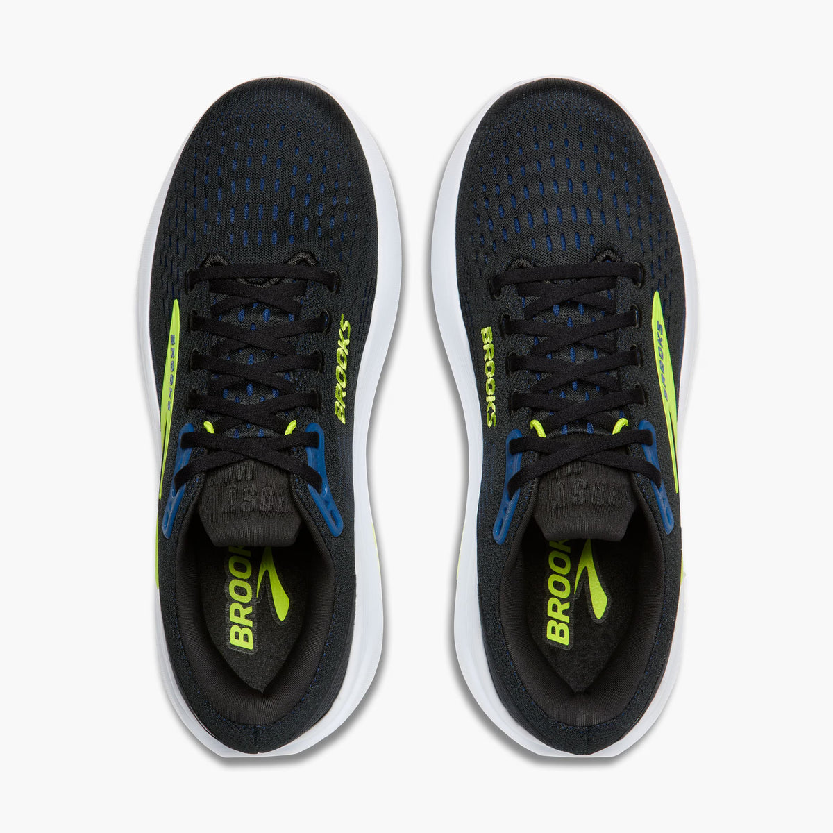 Brooks Mens Ghost Max 3 Wide - Black/ Navy/ Acid Lime (1104642E-078)
