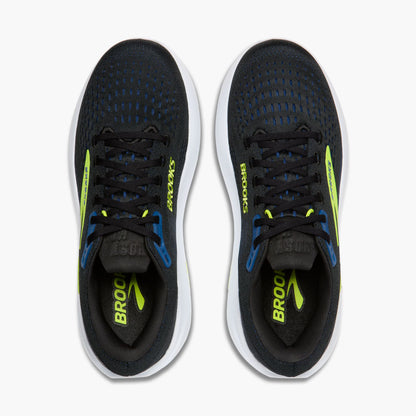 Brooks Mens Ghost Max 3 Wide - Black/ Navy/ Acid Lime (1104642E-078)