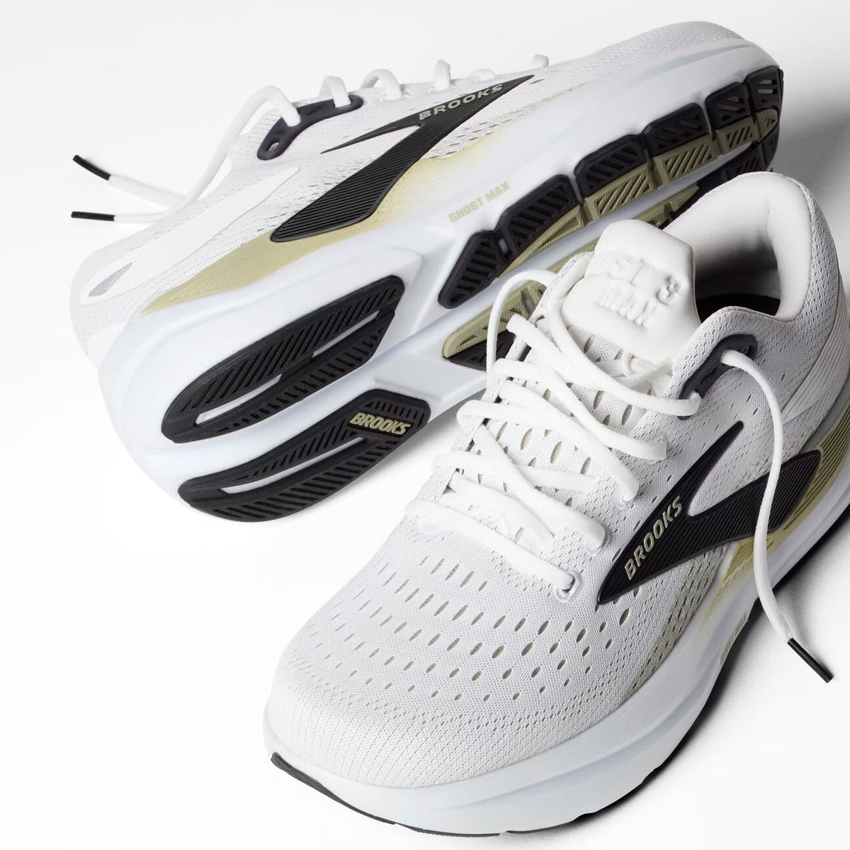 Brooks Men's Ghost Max 3 - Bright White/Tea/Black