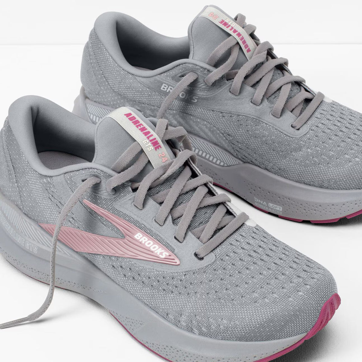 Brooks Women's Adrenaline GTS 24 (Wide) - Alloy/White/Zephyr
