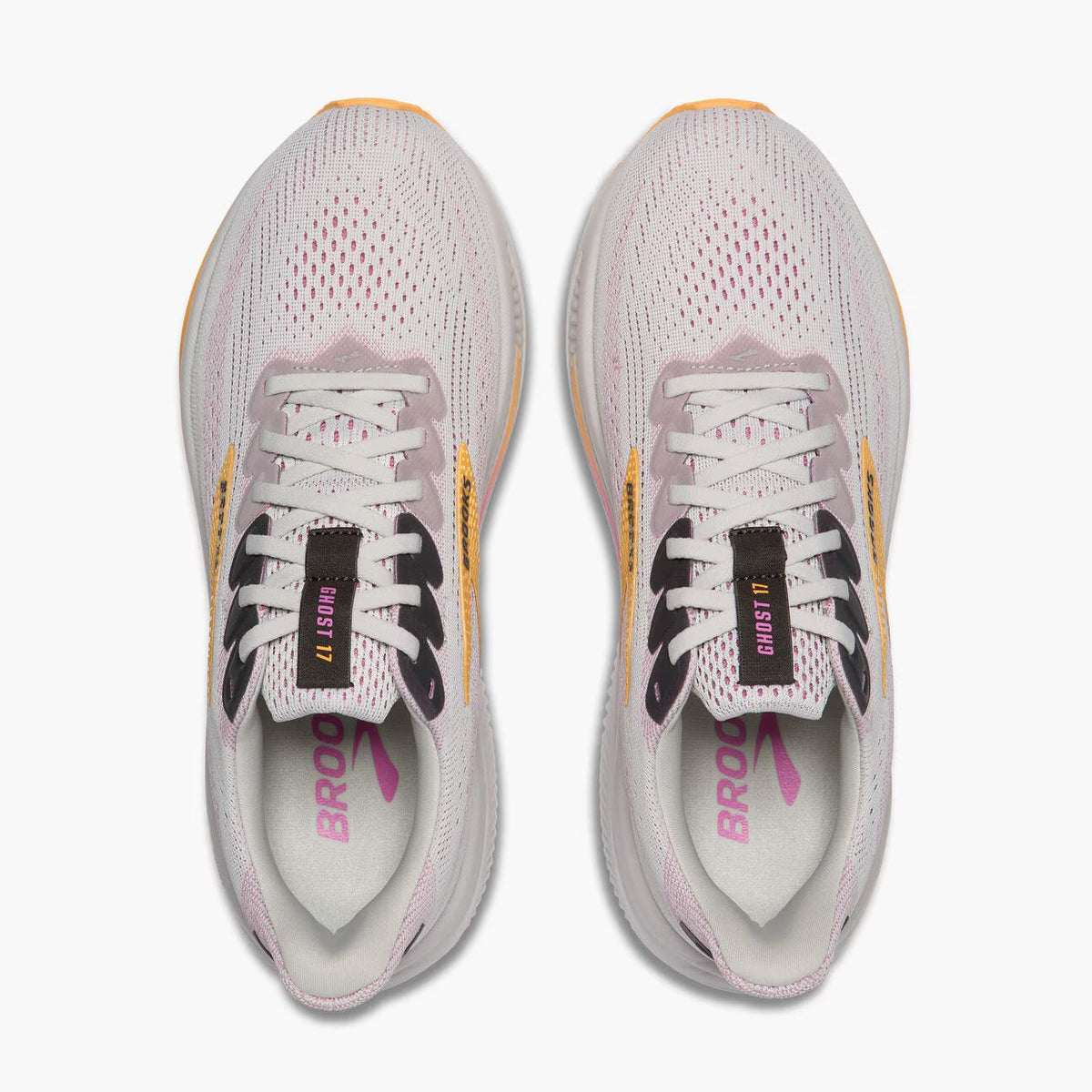 Brooks Women’s Ghost 17 (Wide) - Oyster/Apricot/Pink
