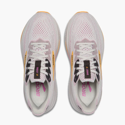 Brooks Women’s Ghost 17 (Wide) - Oyster/Apricot/Pink