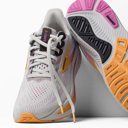 Brooks Women’s Ghost 17 (Wide) - Oyster/Apricot/Pink