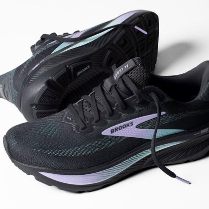 Brooks Women's Ghost 17 (Wide) - Grey/Clearwater/Purple