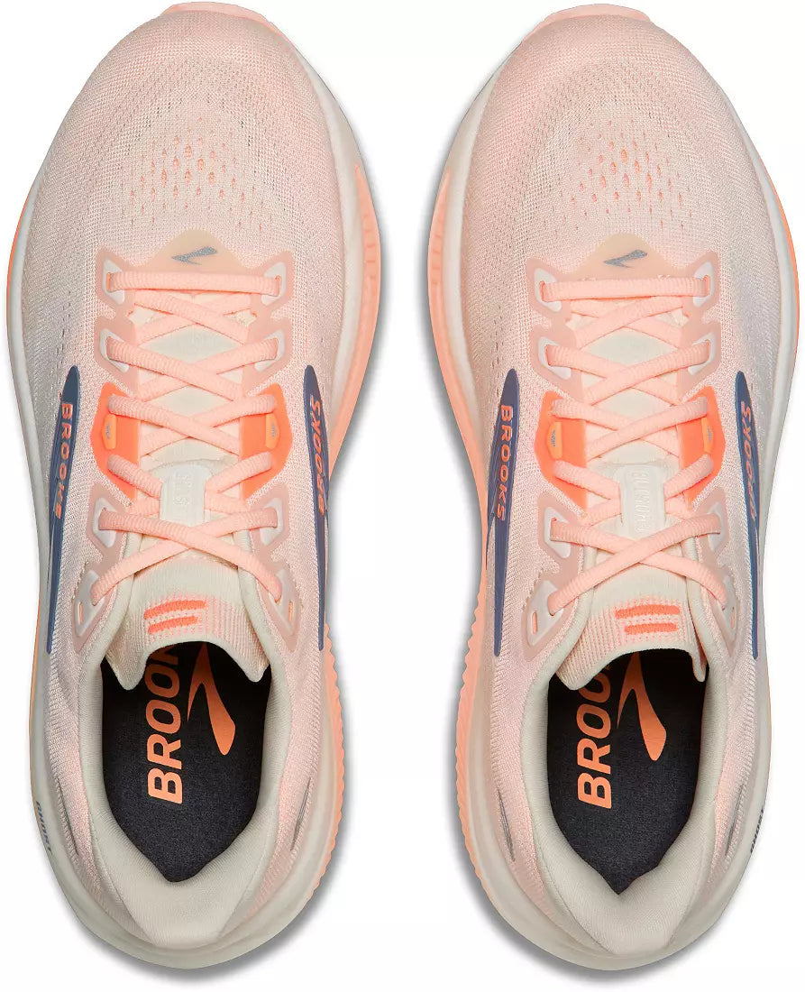 Brooks Women's Ghost 18 - Star White/Cyber Peach/Grey