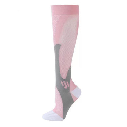 Compression Long Tube Sports Socks | Anti-Fatigue Elastic Athletic Socks for Running, Cycling & Gym | Men & Women | S–7XL