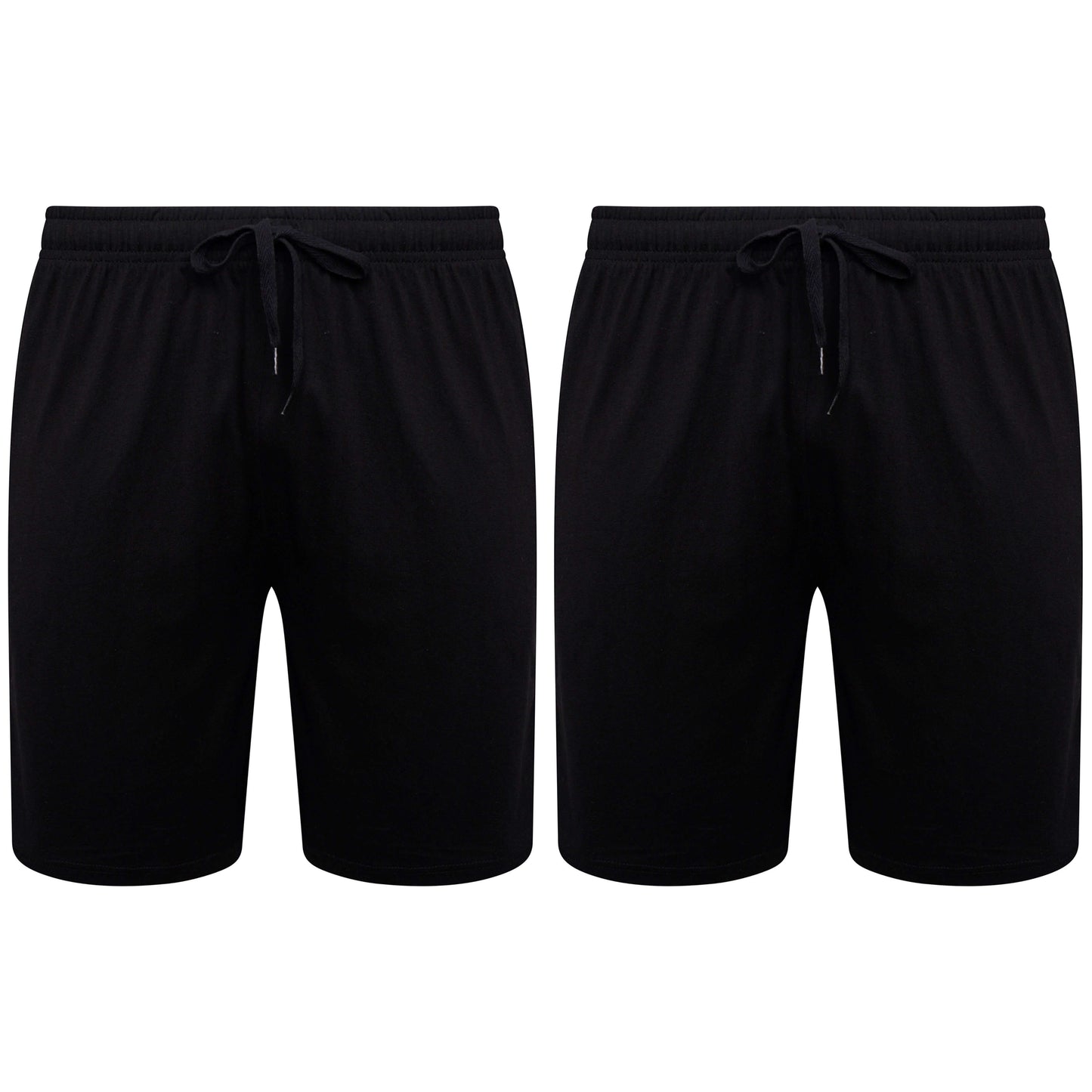 Sock Stack Men's Cotton Lounge Shorts Stretchable 2 Pack Black Navy Grey Durable and Cozy Loungewear Sizes M To 5XL Relaxed Fit