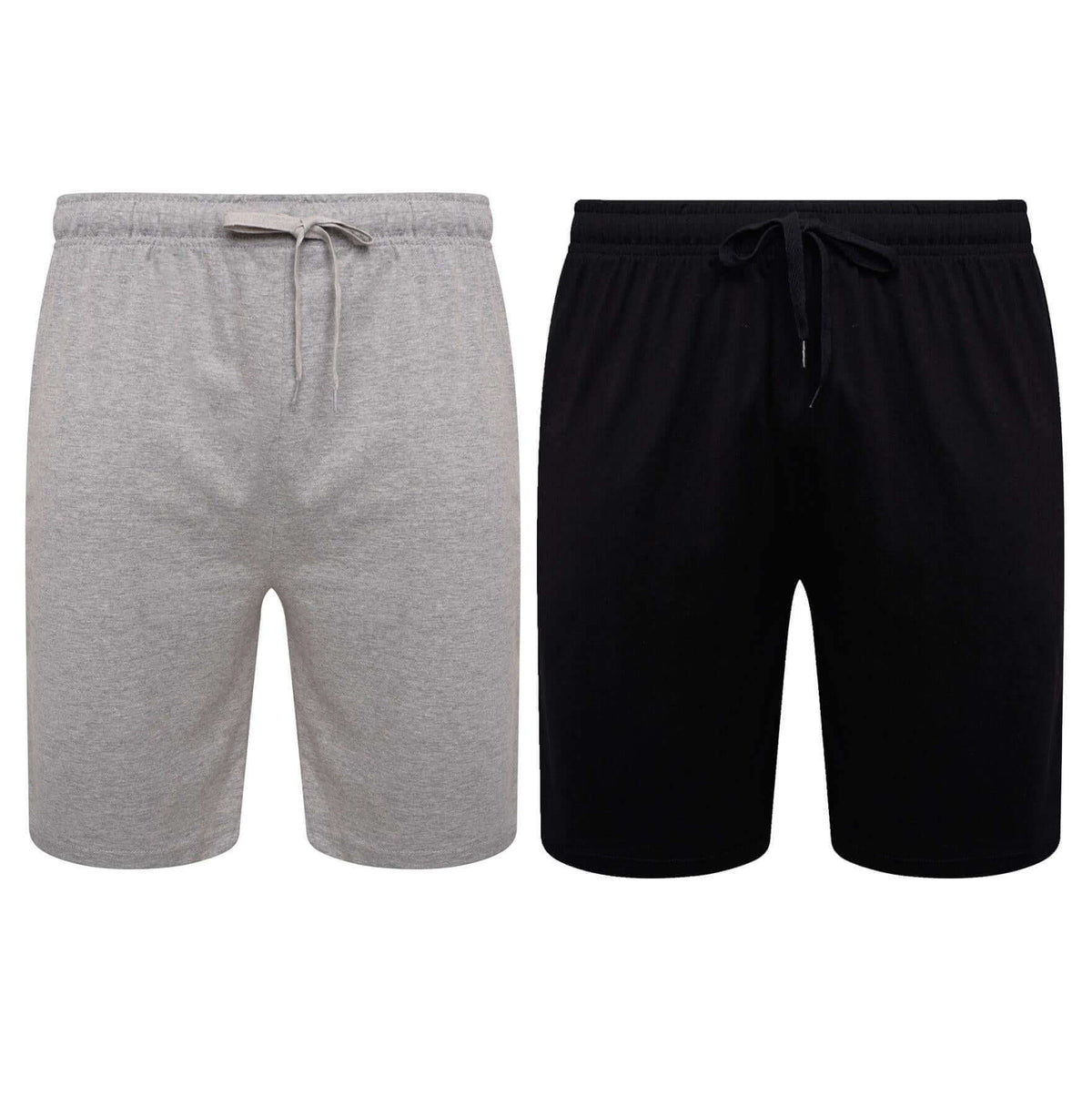 Sock Stack Men's Cotton Lounge Shorts Stretchable 2 Pack Black Navy Grey Durable and Cozy Loungewear Sizes M To 5XL Relaxed Fit