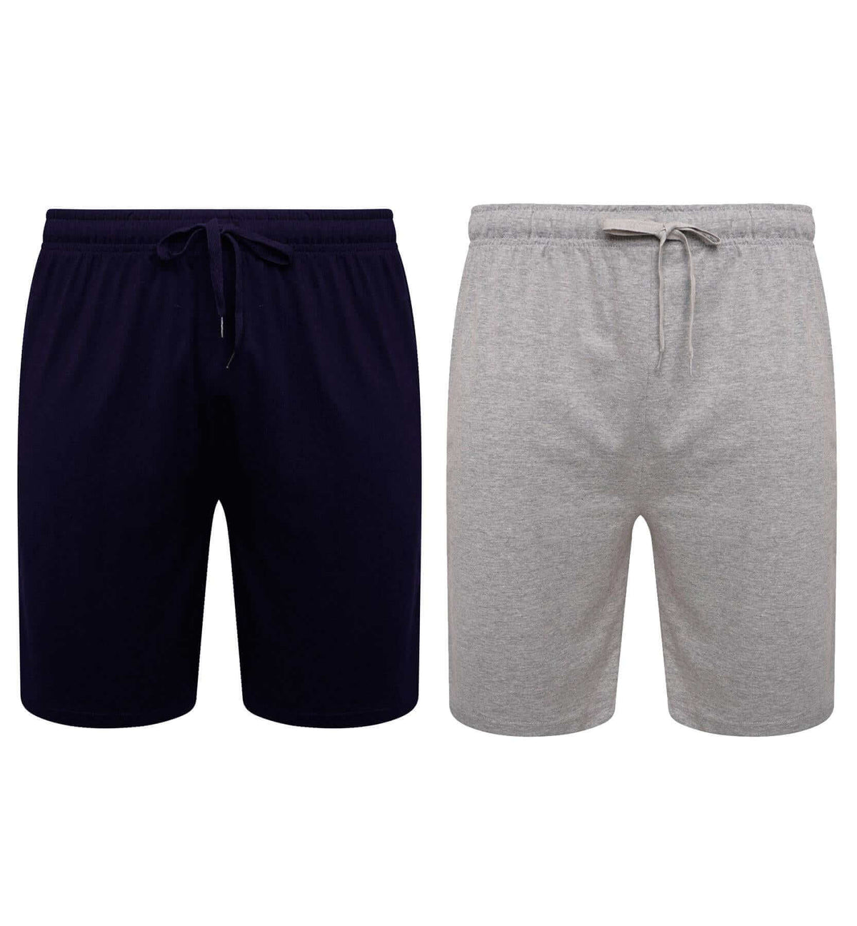 Sock Stack Men's Cotton Lounge Shorts Stretchable 2 Pack Black Navy Grey Durable and Cozy Loungewear Sizes M To 5XL Relaxed Fit