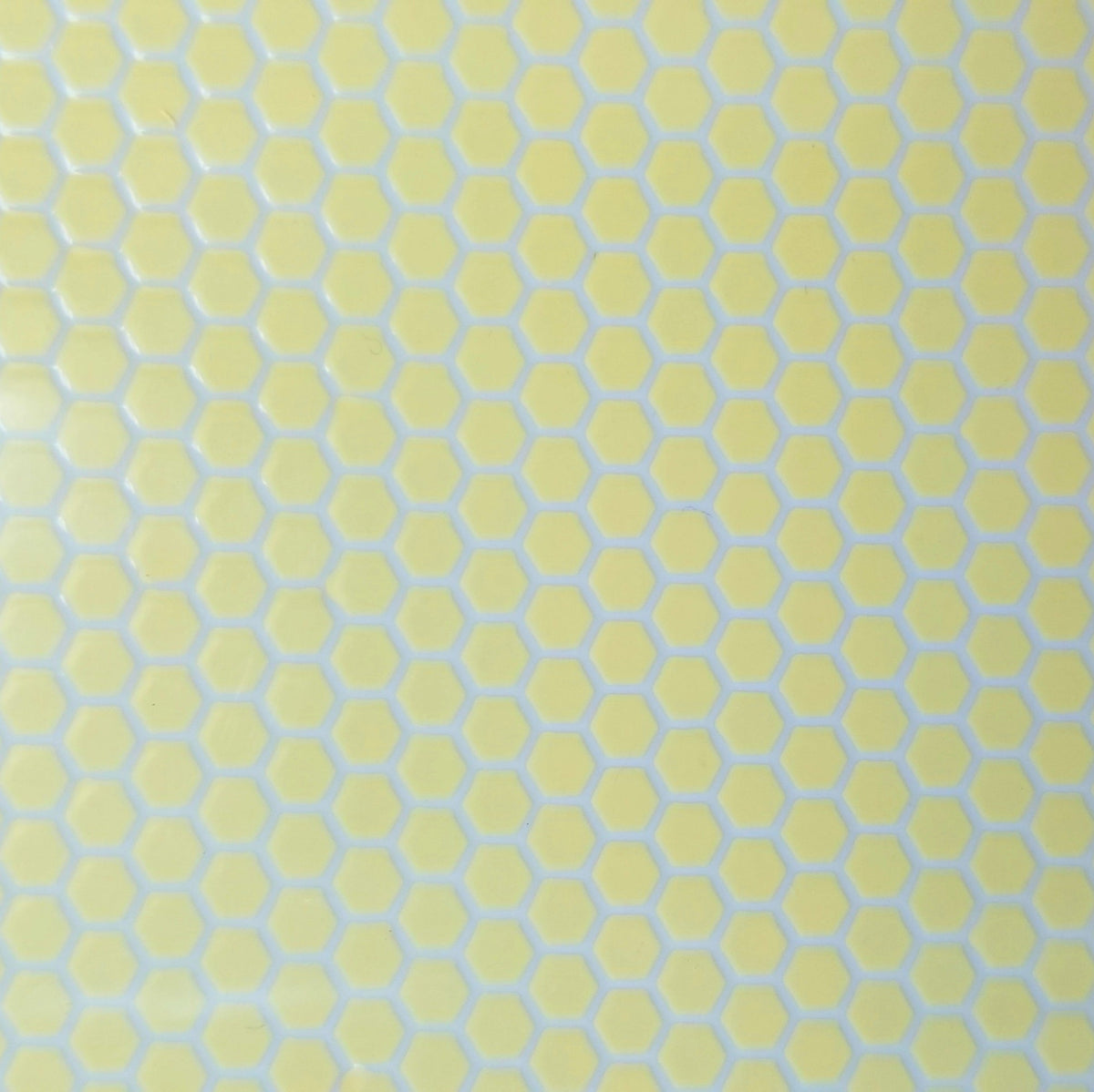 Flooring - Yellow Hexagon on White - 1/12th Scale Dollhouse Miniature