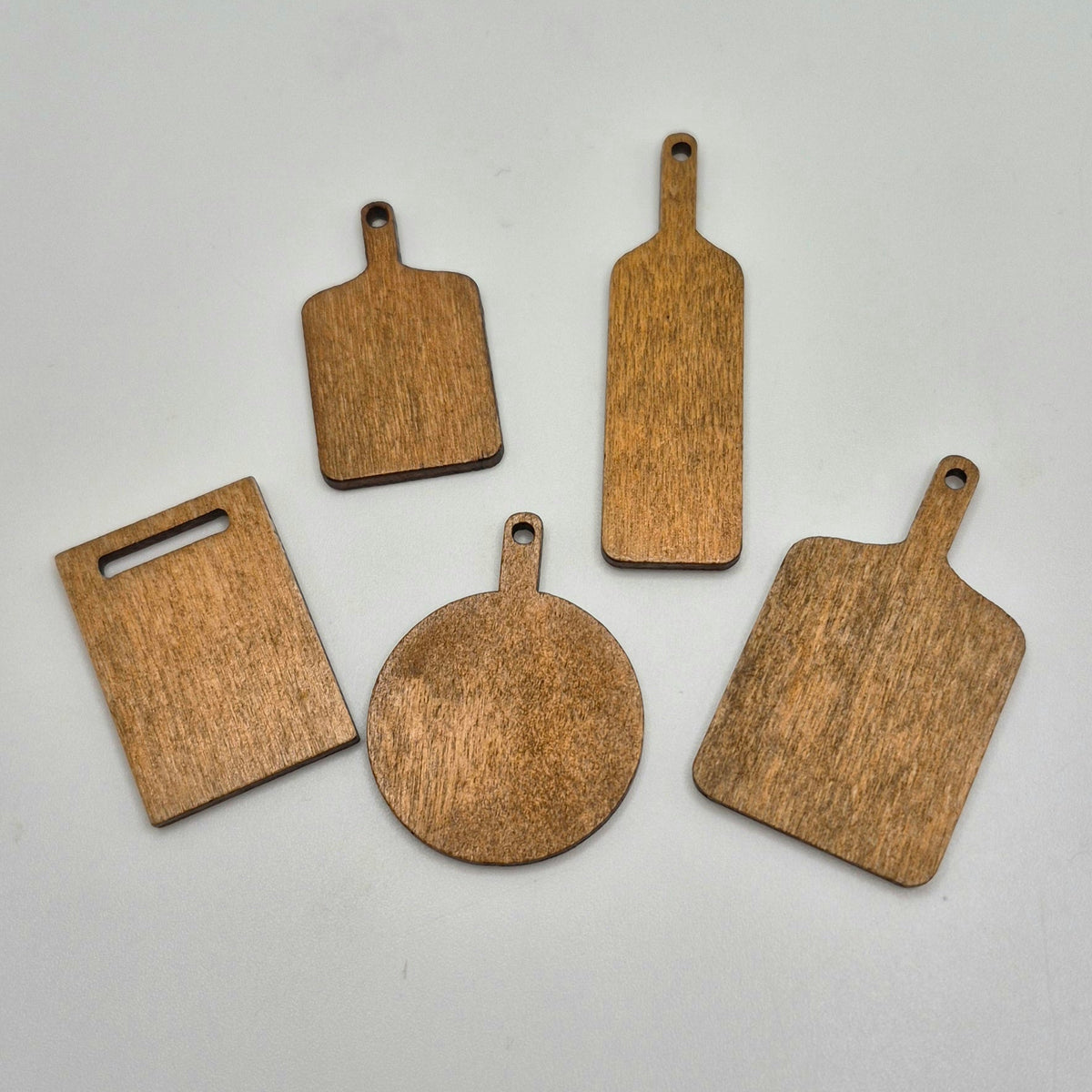 Cutting Board - Various Shapes - Walnut Finish - 1/12 Scale Dollhouse Miniature