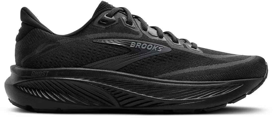 Brooks Women's Ghost 18 (Wide) - Black/Black/Ebony