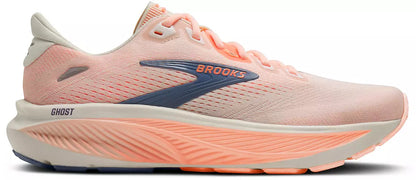 Brooks Women's Ghost 18 - Star White/Cyber Peach/Grey