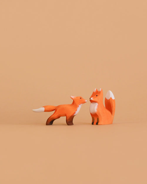 Bumbu Handmade Wooden Fox Set