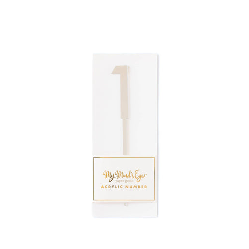 Basic Silver Acrylic Number - 1