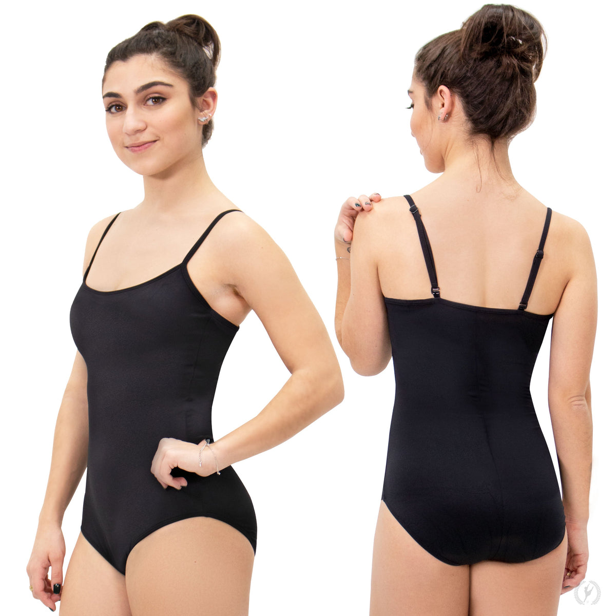 Cami Leo w/Built-in Bra Ladies Black  - Select Size