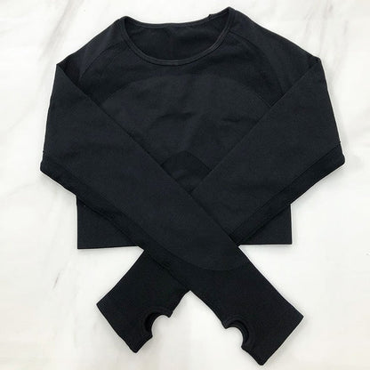 Seamless yoga long sleeve top